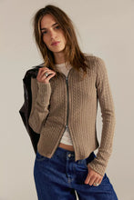 Load image into Gallery viewer, Free People We The Free Brunch Girl Zip-Up/Dusted Cocoa