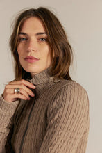 Load image into Gallery viewer, Free People We The Free Brunch Girl Zip-Up/Dusted Cocoa