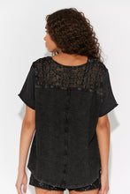 Load image into Gallery viewer, Free People We The Free Heirloom Henley/Black