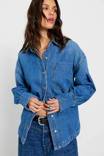 Load image into Gallery viewer, Free People We The Free Ashley Denim Shirt/Medium Wash