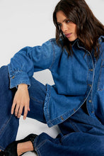 Load image into Gallery viewer, Free People We The Free Ashley Denim Shirt/Medium Wash