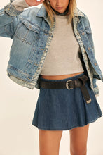 Load image into Gallery viewer, Free People We The Free Paradise Found Denim Skort/Mid Indigo