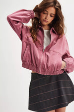 Load image into Gallery viewer, Free People Rose We The Free Birdie Track Jacket/Raisin