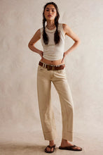Load image into Gallery viewer, Free People We The Free Risk Taker Mid-Rise Jeans/Ecru
