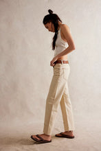 Load image into Gallery viewer, Free People We The Free Risk Taker Mid-Rise Jeans/Ecru