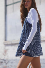 Load image into Gallery viewer, Free People Hot Shot Mini Printed Dress/Bandana Navy Combo