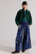 Load image into Gallery viewer, Free People We The Free Patches Wide-Leg Flare Jeans/Indigo Patchwork