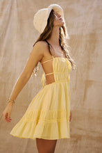 Load image into Gallery viewer, Free People Taking Sides Mini Dress/Mellow Yellow