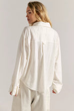 Load image into Gallery viewer, Free People We The Free Laurel Linen Button Down Top/Clean Ivory