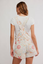 Load image into Gallery viewer, Free People Driftwood Embroidered Shortalls/Sundrenched combo