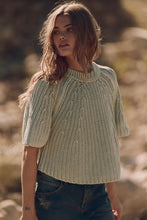 Load image into Gallery viewer, Free People Amy Sweater Tee/Cameo Green