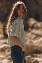 Load image into Gallery viewer, Free People Amy Sweater Tee/Cameo Green