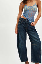 Load image into Gallery viewer, Free People We The Free Good Luck Mid-Rise Barrel Jeans/Deep End