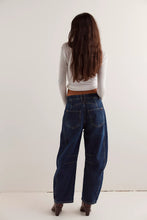 Load image into Gallery viewer, Free People We The Free Good Luck Mid-Rise Barrel Jeans/Deep End