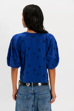 Load image into Gallery viewer, Free People Jessie Eyelet Tee/Navy Combo