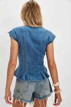 Load image into Gallery viewer, Free People Dylan Denim Vest/Medium Blue