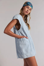 Load image into Gallery viewer, Free People Free Fall Denim Romper/water
