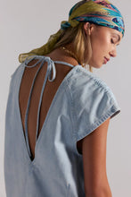 Load image into Gallery viewer, Free People Free Fall Denim Romper/water