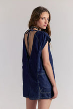 Load image into Gallery viewer, Free People Free Fall Denim Romper/aDeep Blue