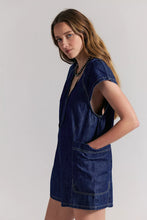 Load image into Gallery viewer, Free People Free Fall Denim Romper/aDeep Blue