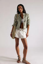 Load image into Gallery viewer, Free People Good Fortune Solid Cotton-Linen Shorts/Sugar Swizzle