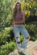 Load image into Gallery viewer, Free People So Soft Seamless Modal Stripe Tank/Rose Combo