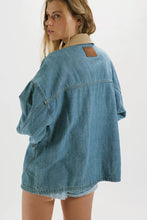 Load image into Gallery viewer, Free People We The Free Lemon Denim Jacket/Berry Blues