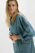 Load image into Gallery viewer, Free People We The Free Lemon Denim Jacket/Berry Blues