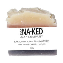 Load image into Gallery viewer, Buck Naked Canadian Balsam Fir + Lavender Soap - 140g/5oz
