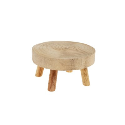 Wood Round Pedestal L