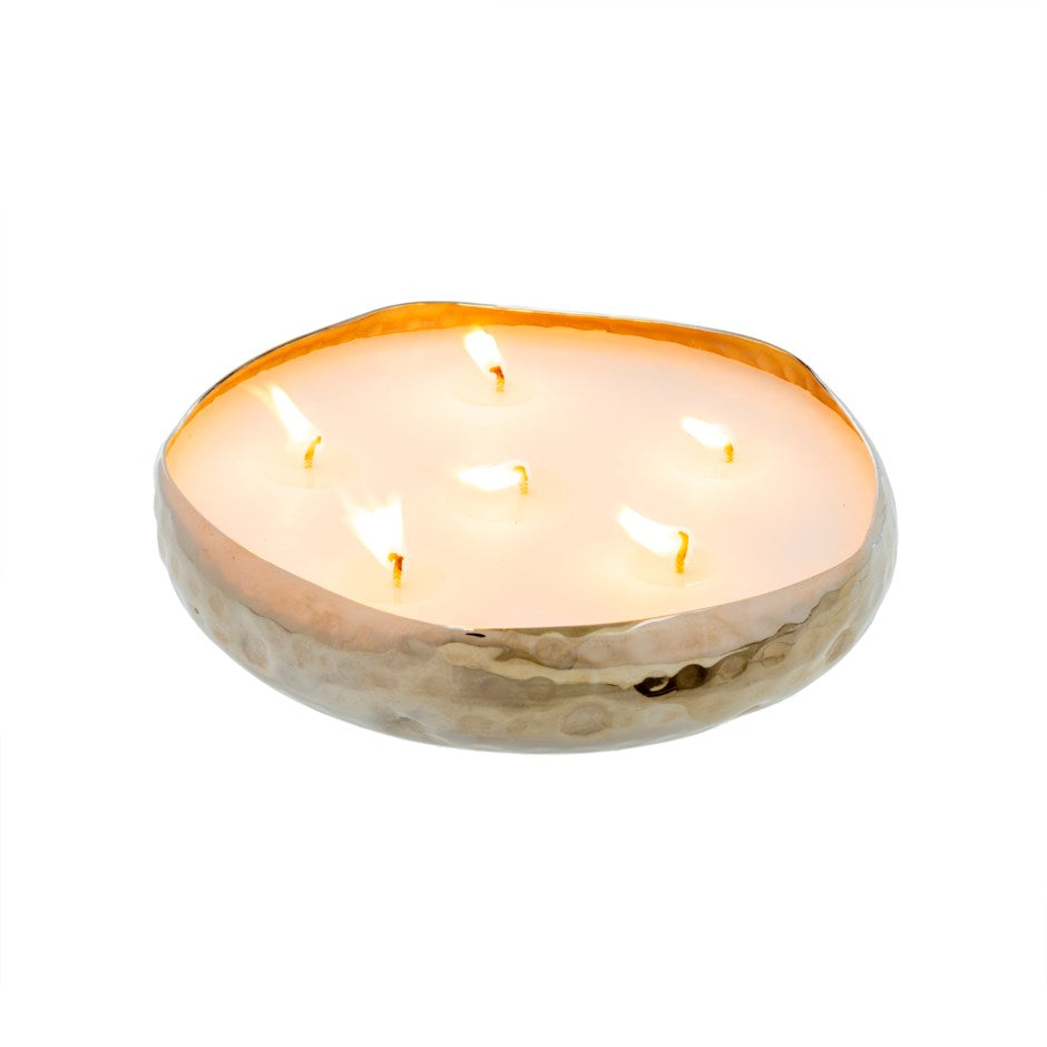Multi Flame Candle L, Silver Mystic Poppy