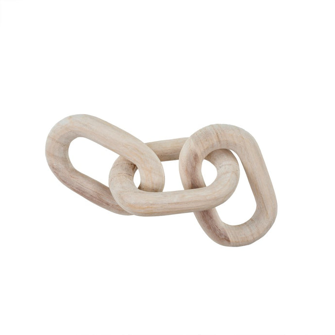 Wooden Chainlinks , White