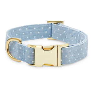 The Foggy Dog Chambray Dots Dog Collar