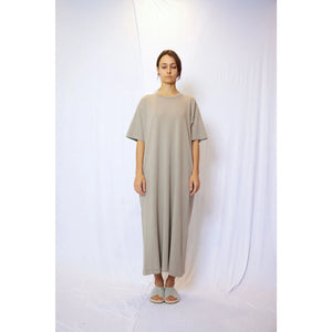 A Mente Garment Dye Dress Taupe Grey
