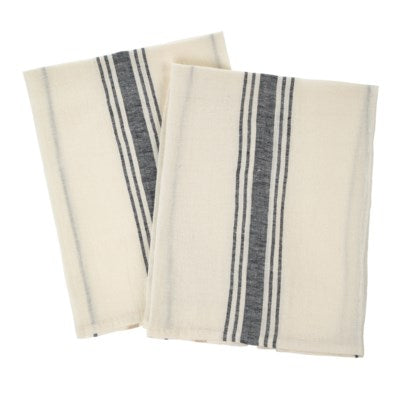 Provence Linen Tea Towels S/2 Navy