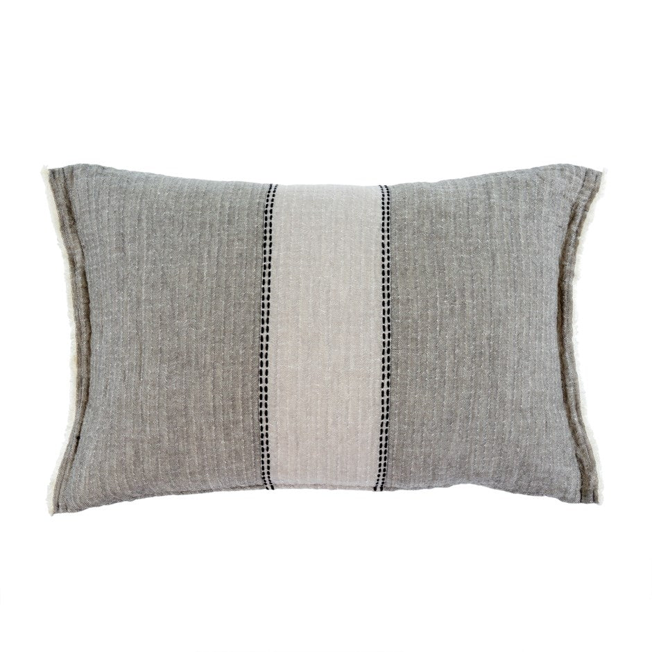 Kantha Patch Pillow , Grey