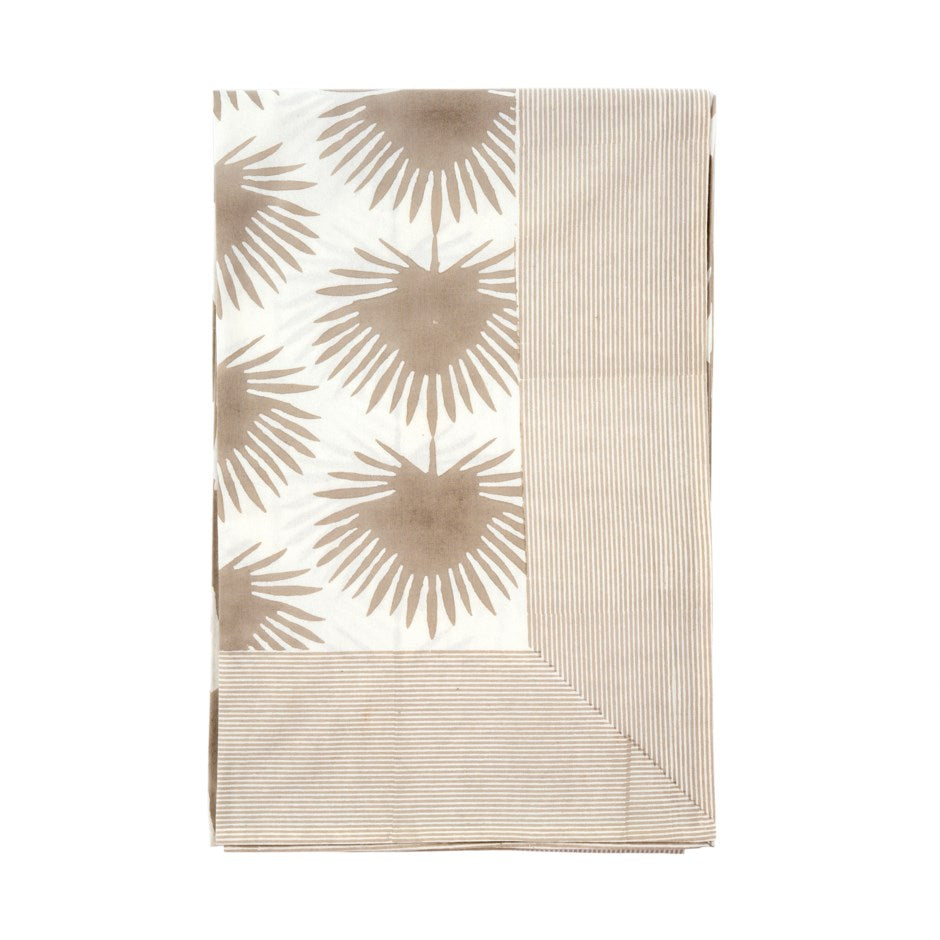 Paradise Palm Table Cloth, Taupe