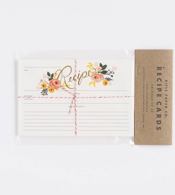 PEONY RECIPE CARDS