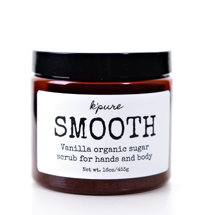K’pure Smooth Organic Sugar Scrub for Hands& Body/ Vanilla 8oz