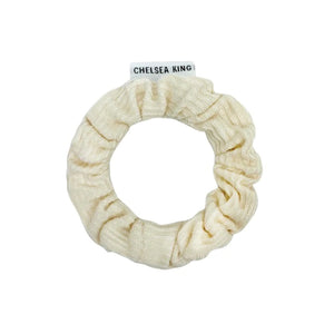 Chelsea King French Ribbed Natural Scrunchie Thin