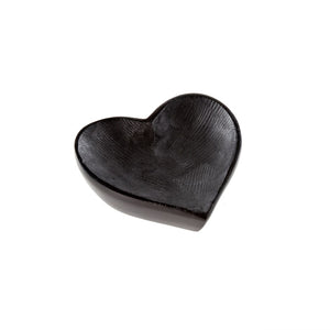 Soapstone Heart Dish S, Black