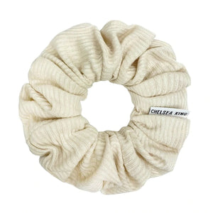 Chelsea King French Ribbed Natural Scrunchie