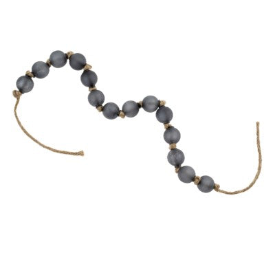 Beach Glass Beads Frosted Black