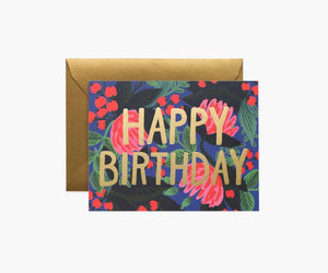 Rifle Paper Floral Foil Birthday Card