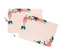 Load image into Gallery viewer, PINK FLORAL DESK PLANNER WITH TEAR-OFF SHEETS