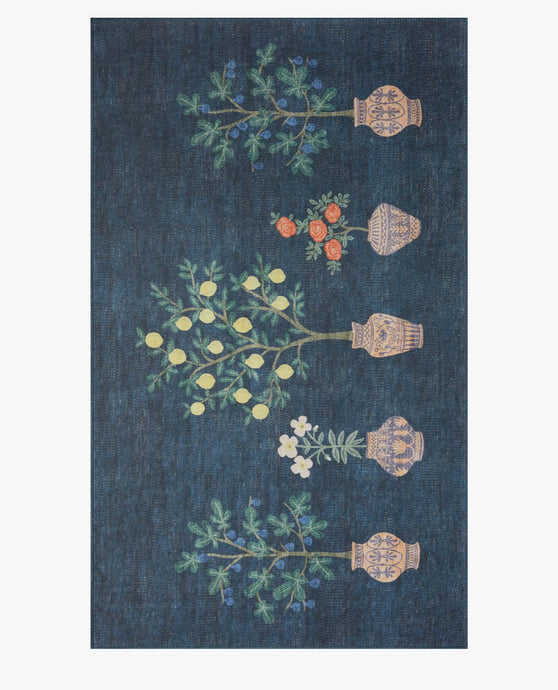 Rifle Paper x Loloi Collection Atelier Collection Topairy Indigo