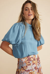 Mink Pink Ines Puff Sleeve Blouse