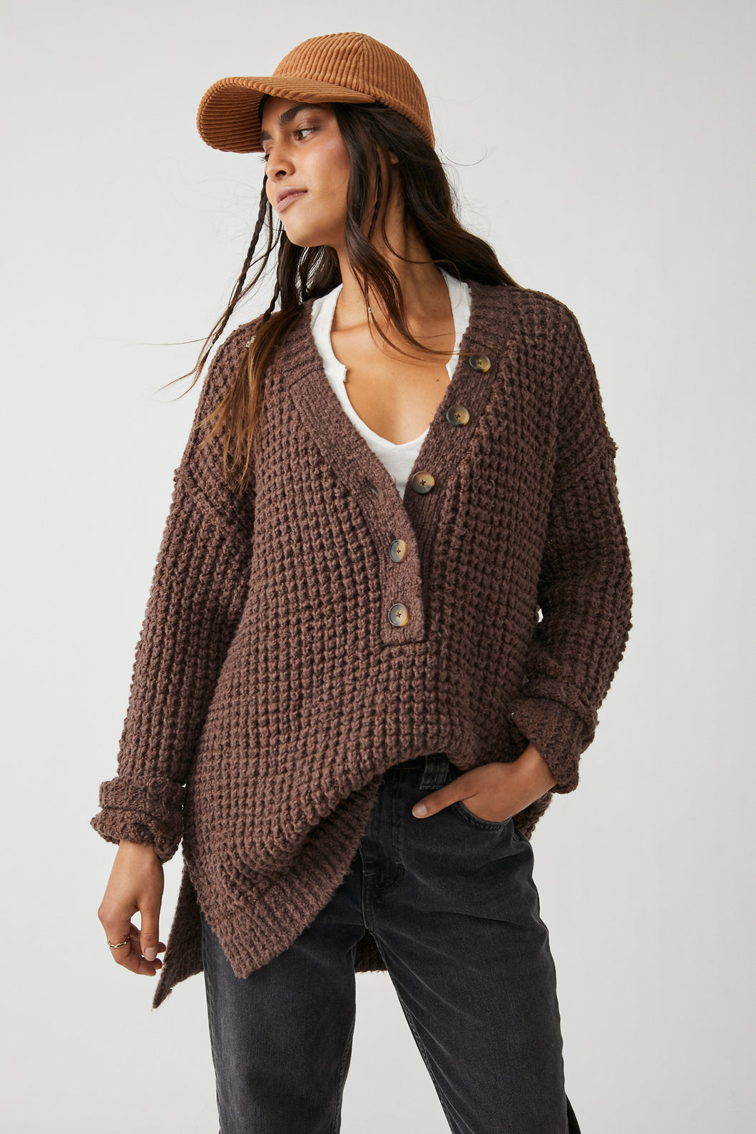 Free People Whistle Thermal Brownstone Combo
