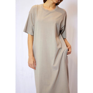 A Mente Garment Dye Dress Taupe Grey