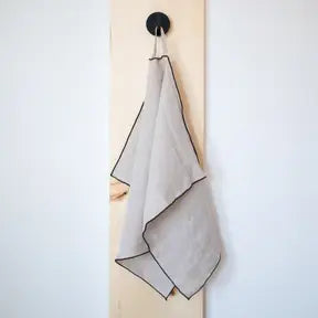 Socco Edged Linen Tea Towel Natural